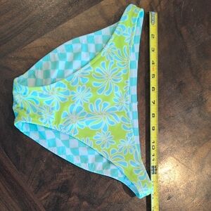 Floral and Checkered Bikini Bottom